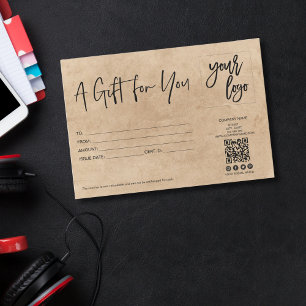 logotipo simples e minimalista de papel kraft