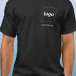 Logotipo simples e texto Camisa comercial<br><div class="desc">Logótipo simples e t-shirt comercial de texto personalizada. Substitua o logotipo e o texto por você para personalizar. Vista-os você mesmo,  dê-os a seus funcionários e colegas de trabalho,  venda-os a clientes e clientes ou os entregue como material promocional para inspirar a lealdade do cliente.</div>