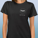 Logotipo simples e texto Camisa comercial<br><div class="desc">Logótipo simples e t-shirt comercial de texto personalizada. Substitua o logotipo e o texto por você para personalizar. Vista-os você mesmo,  dê-os a seus funcionários e colegas de trabalho,  venda-os a clientes e clientes ou os entregue como material promocional para inspirar a lealdade do cliente.</div>