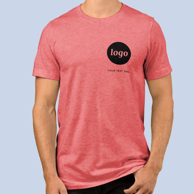 Logotipo simples e texto Camisa comercial (Simple logo with custom text business branding promotional t-shirt)