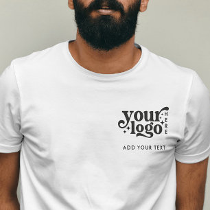 Logotipo simples e Texto Empresa T-Shirt comercial
