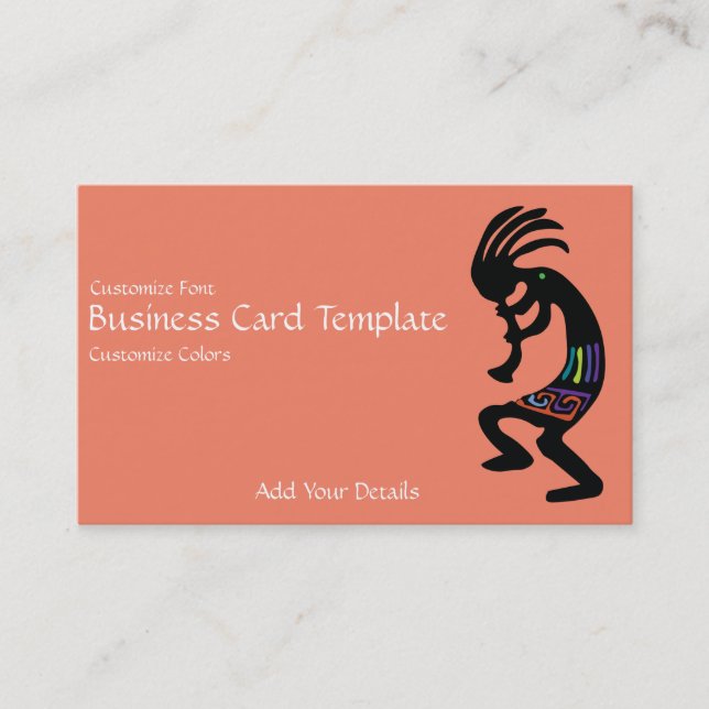 Logotipo Sothwestern Kokopelli Cartão de visita (Frente)