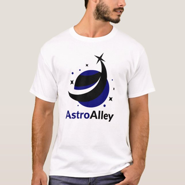 Logotipo T-Shirt AstroAlley - Onde os planetas se  (Frente)