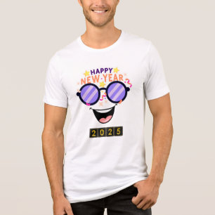 Logotipo T-Shirt do Feliz ano novo 2025 - Divertim