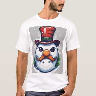 Logotipo T-Shirt mau Raiva Snowman Design