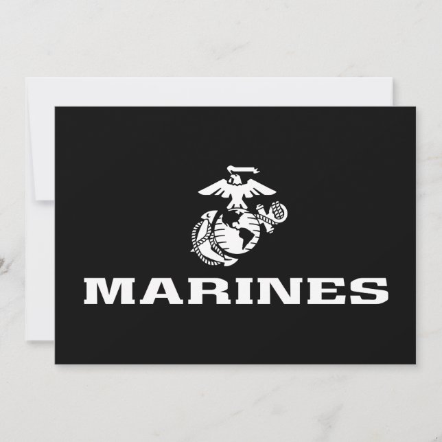 Logotipo USMC empilhado - Branco (Frente)