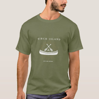 Logotipo verde da canoa camiseta