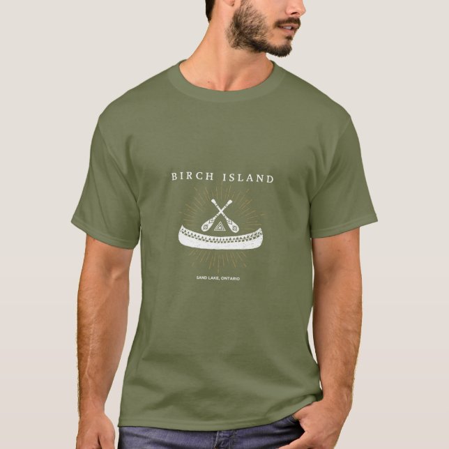 Logotipo verde da canoa camiseta (Frente)
