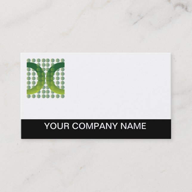 Logotipo verde simples do Cartão de visita (Frente)