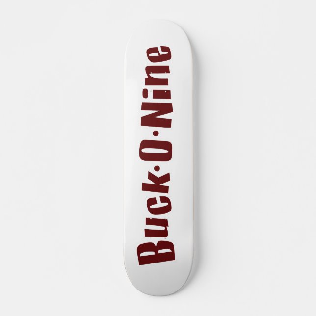 Logotipo vermelho & branco do skate do (Frente)