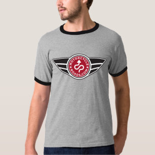 Logotipo vermelho preto & cinzento do t-shirt