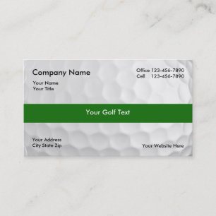 Logotipo Verso Cartão de Visita de Golfe