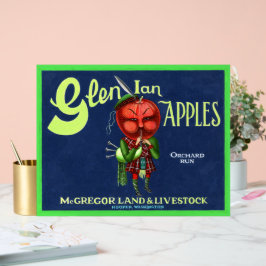 Logotipo Vintage Glen Ian Apple, Hooper, Washingto