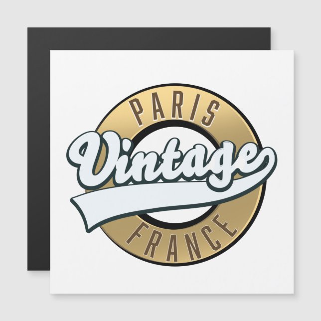logotipo vintage Paris França (Frente/Verso)