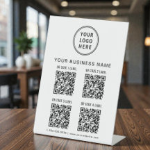 Logotipos de Negócios com 4 Códigos QR