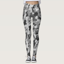 Loira e Broke - Leggings da Camuflagem Negra de Ci