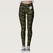 Loira e Broke - Leggings da Camuflagem Verde