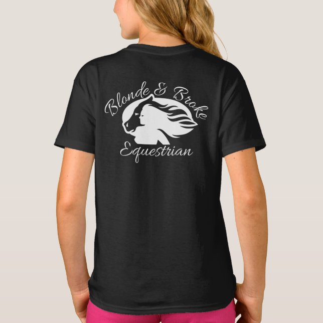 Loira e quebrada - Kids T-Shirt - Logotipo (apenas (Verso)