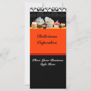 LOJA DE CUPCAKES DELICIOSOS, Laranja Amarelo Preto