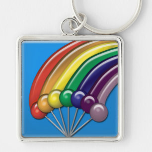 Lollipops e Rainbows Chaveiro
