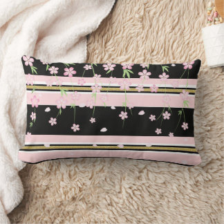 Lombar Almofada de Arremesso Listra Rosa & Branco Dourado