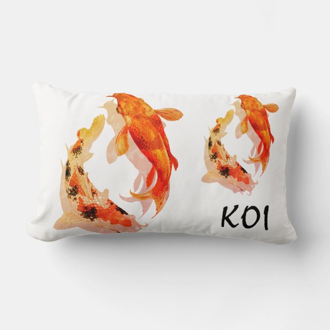 Lombar Almofada de Arremesso-Peixe KOI (Frente)