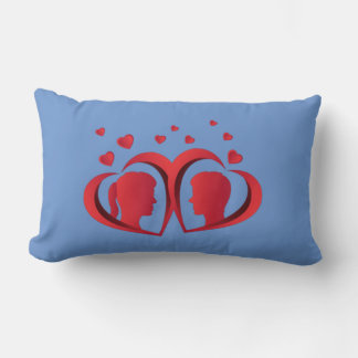 Lombar Almofada de Casal Amor Vermelho Acento de Decoraçã