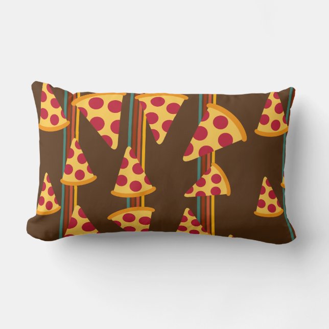 LOMBAR ALMOFADA DE LANÇAMENTO DE PADRÃO DE PIZZA (Frente)