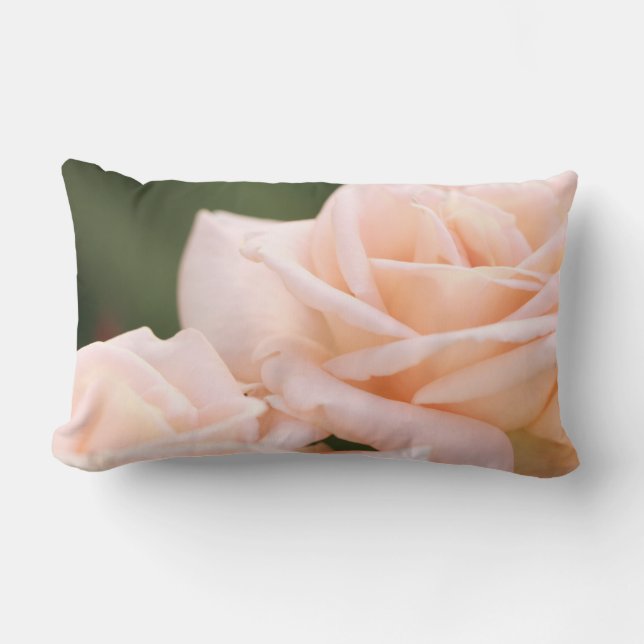 Lombar Almofada de lançamento de rosas creme bege (Frente)