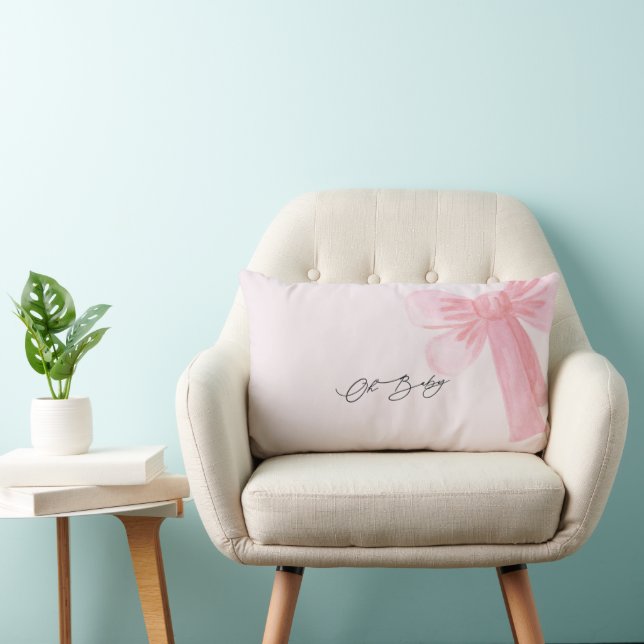 Lombar Almofada de lançamento Rosa Bebê Oh Baby em Aquare (Cadeira)