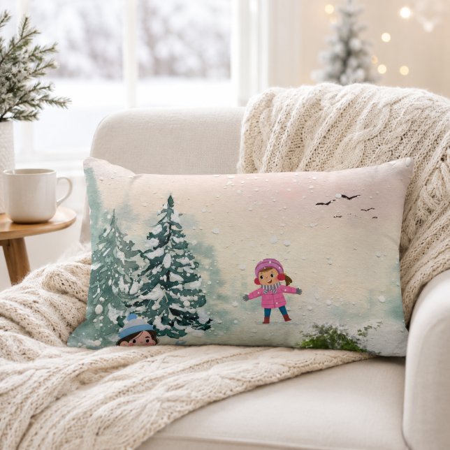 Lombar Almofada de Natal Dia de Neve (Criador carregado)