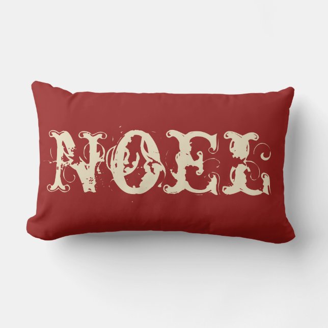 Lombar Almofada de Natal Rustic Noel (Frente)