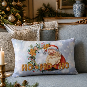 Lombar Almofada de Natal Vintage Papai Noel & Biscoito de