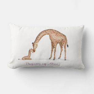 Lombar Almofada de viveiros de girafa e mãe bonitas