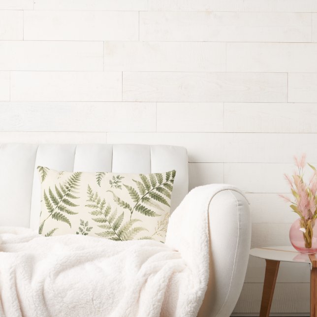 Lombar Almofada Decorativa Botânica Samambaia Selvagem (Sofá)