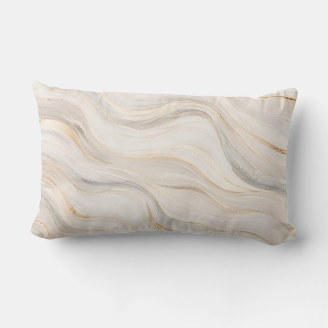 Lombar Almofada Decorativa Ondas de Areia Zen (Verso)