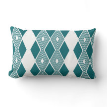 Almofada Geométrica Verde Água Neo-Deco Diamond Gr