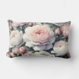 Lombar Almofada Lombal Floral Rosa Suave de Peônia