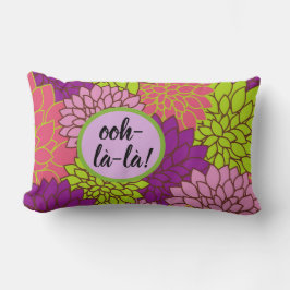 Lombar Almofada Lombal Ooh-la-la Floral Ousada Rosa Pesso