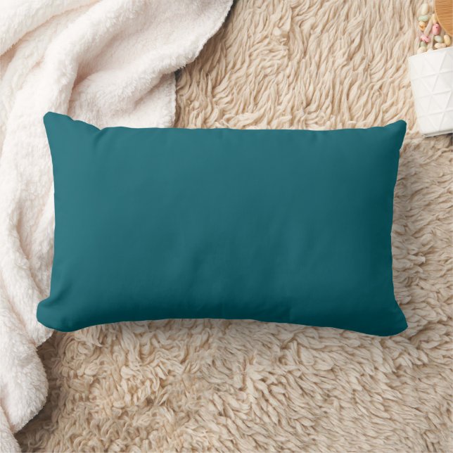 Lombar almofada retangular azul-turquesa com uma capa de  (Cobertor)
