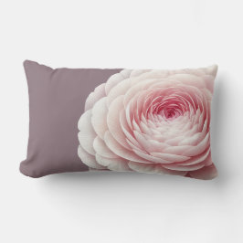 Lombar Almofada Romântica Fumê Malva Floral