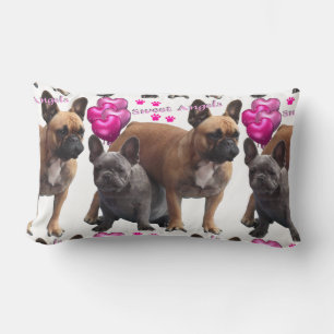 Lombar Bulldog francês com coração almofada