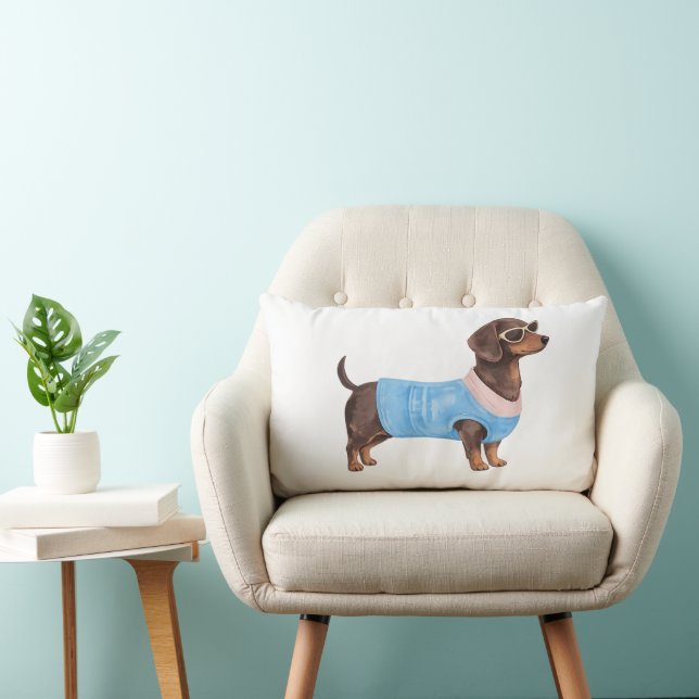 Lombar Design de Almofada de Arremesso de Dachshund da Mo (Cadeira)