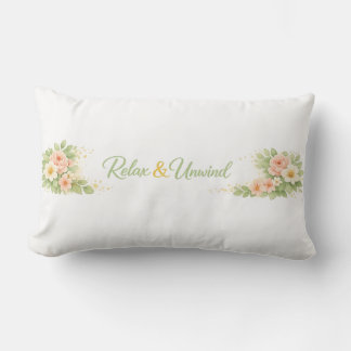 Lombar Elegante Floral Relaxar e Descontrair Almofada Rev