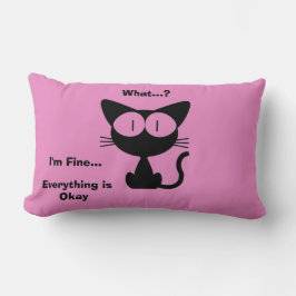 Lombar Gato Preto, Gato Fofo, Padrão de Gato, Almofada Mo