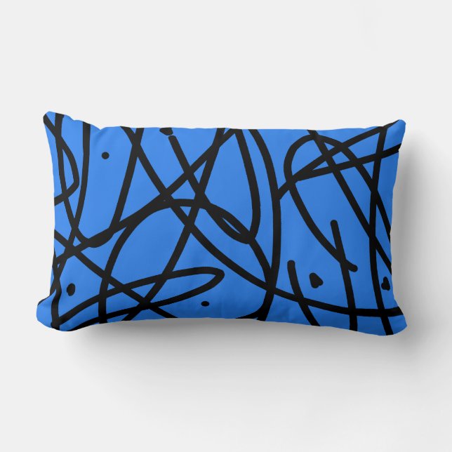 Lombar Minimalismo Padrão de Arte Abstrata Almofada (Frente)