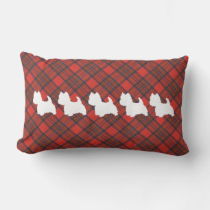 Lombar Westie em ALMOFADA de Tartan