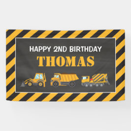 Lona Happy Birthday Construction backdrop