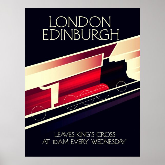 London Edinburgh Locomotive Vintage style poster (Frente)