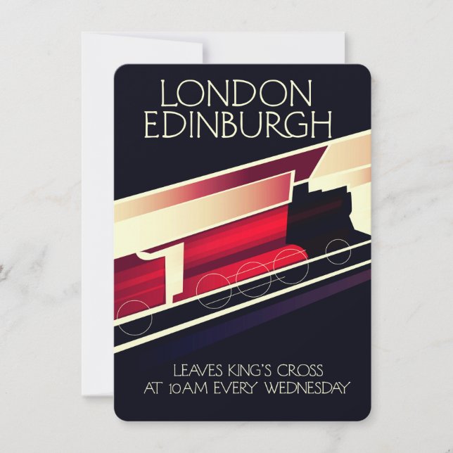 London Edinburgh Locomotive Vintage style poster (Frente)